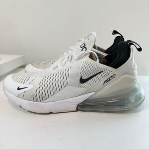 Nike Air Max 270 Shoes White Black Grey AH8050-100 Lace Up Men’s 12